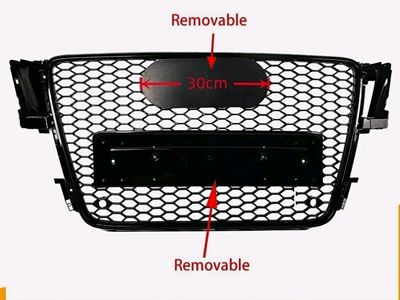For Audi A5 S5 B8 RS5 Style 08-12 Front mesh Grill Upper Bumper Grille W/Quattro #403