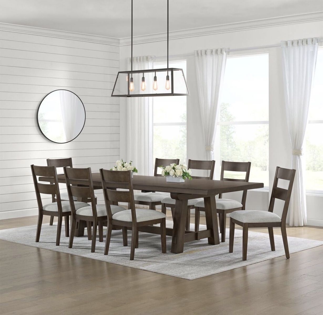 NEW COSTCO BRINLEY 9-PC DINING SET | SEATS 8 |  DELIVERY AVAILABLE