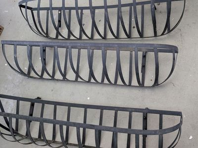 Heavy-Duty Metal Window Flower Planter Boxes / Wall Mount Planters