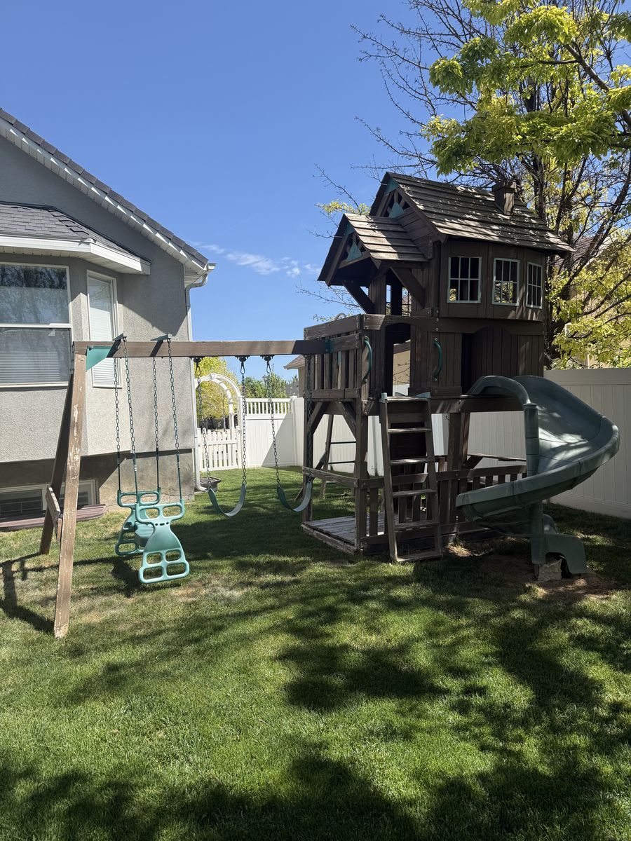 Playhouse and Swingset