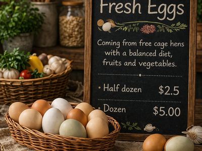 Fresh Cage-Free Farm Eggs - Half Dozen or Dozen - Balanced Diet Hens