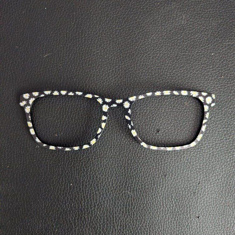 The Casper Black & White Daisy Pattern Glasses Toppers - No Lenses or Frames