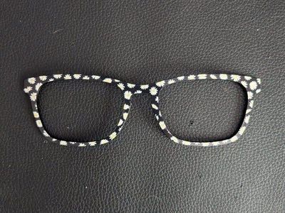 The Casper Black & White Daisy Pattern Glasses Toppers - No Lenses or Frames