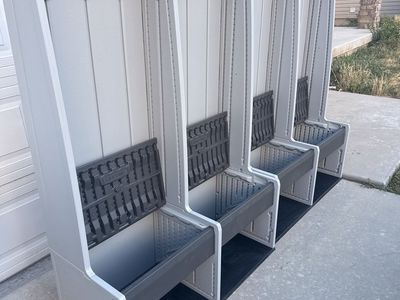 2 Lifetime Storage Lockers with Bench & Shoe Organizer – Great Condition