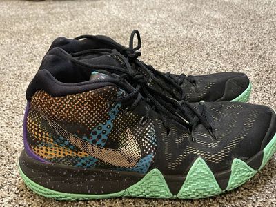 Nike Kyrie 4 'BHM' Multi-Color Basketball Shoes - Men's US Size 12, Excellent Used Condition