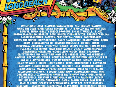 Warp tour concert tickets Long Beach, CA July 25-26
