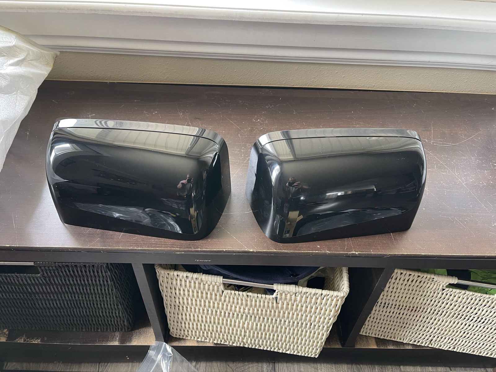 2013-2014 F150 and Superduty Black Tow Mirror Caps