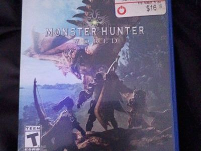 Monster Hunter World PS4 Game Capcom Pre-Owned T-Teen Rated Online Interactions