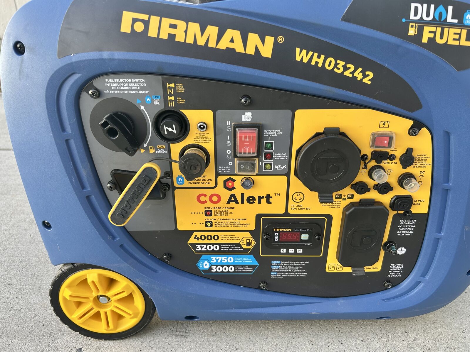 New Dual Fuel 4000 Watt Firman Generator