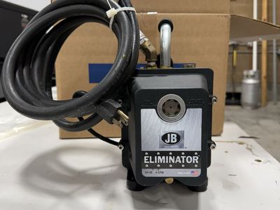 JB Eliminator DV-4E Vacuum Pump — 4 CFM, 2-Stage, Made in USA, Hose and Gauge