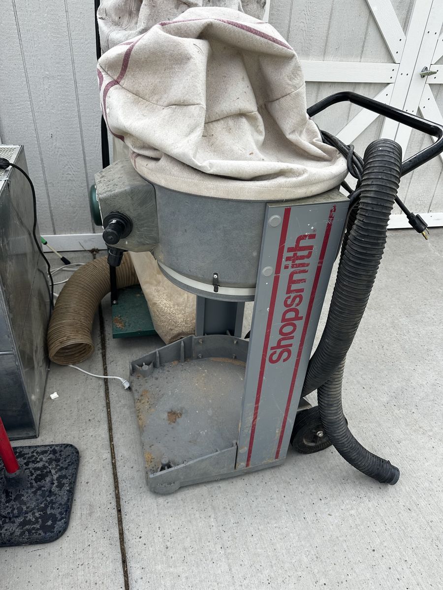 Shopsmith Dust Collector Woodworking Vacuum System with Hose and Bag