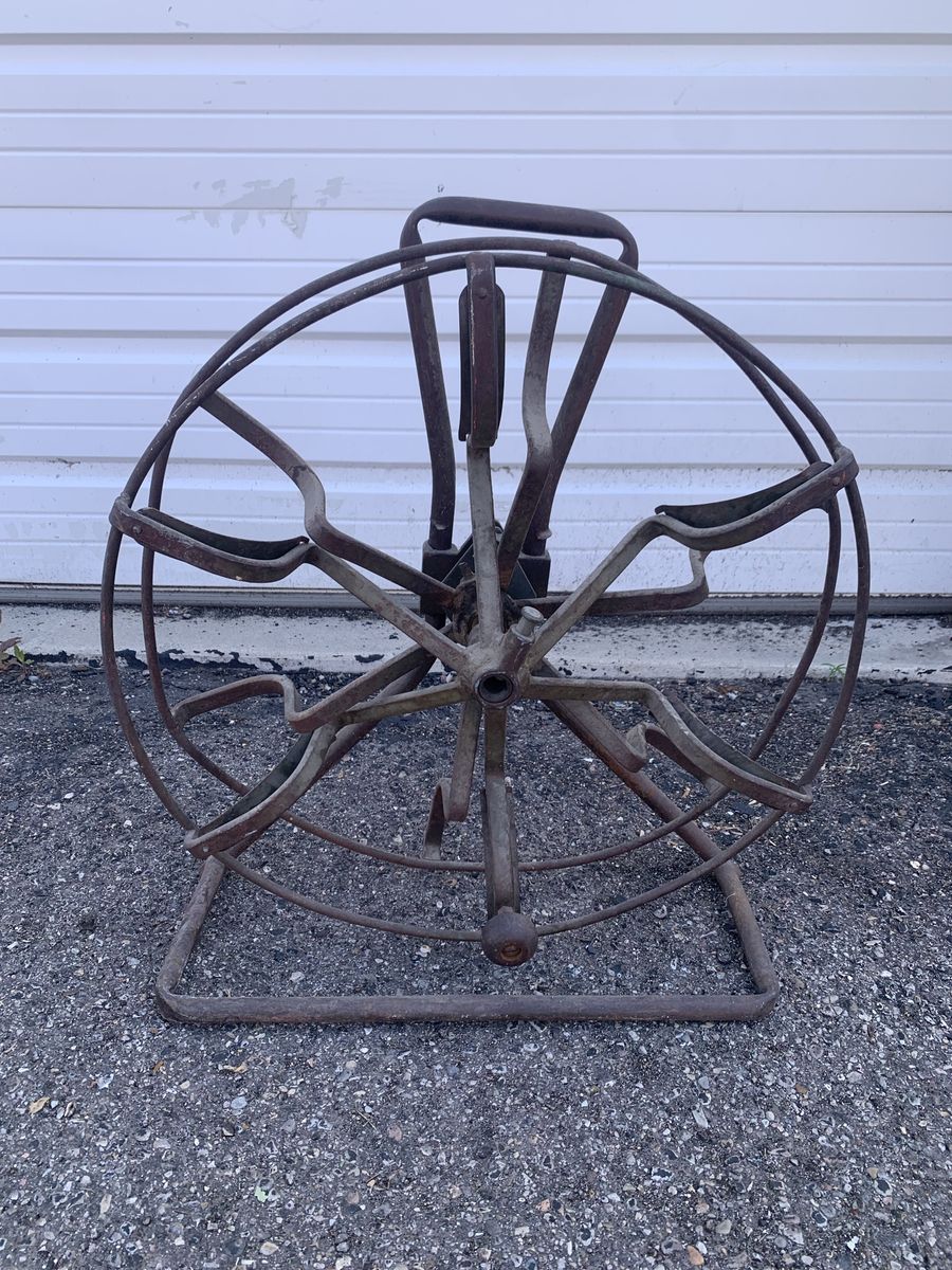 Vintage Large Drop Wire Wheel Reel Used by Linemen 25" wide