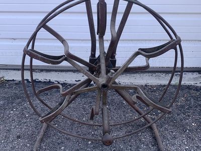 Vintage Large Drop Wire Wheel Reel Used by Linemen 25" wide