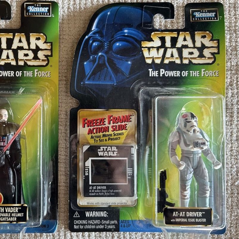 Star Wars The Power of the Force Kenner AT-AT Driver Action Figure Green Card “Freeze Frame”
