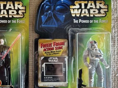 Star Wars The Power of the Force Kenner AT-AT Driver Action Figure Green Card “Freeze Frame”