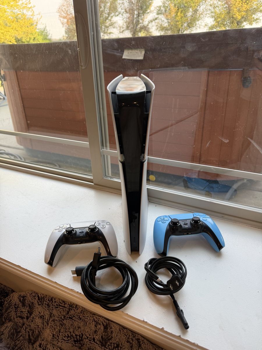 Sony PlayStation 5 PS5 Slim Digital Edition Console with 2 DualSense Controllers & Cables