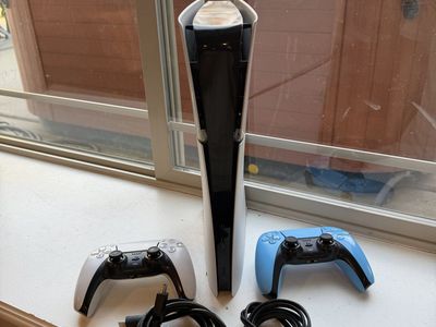 Sony PlayStation 5 PS5 Slim Digital Edition Console with 2 DualSense Controllers & Cables