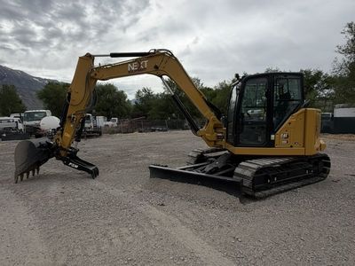 8 Ton / 80 Class Mini Ex for Rent - Cat 308 with Claw and Angle Blade