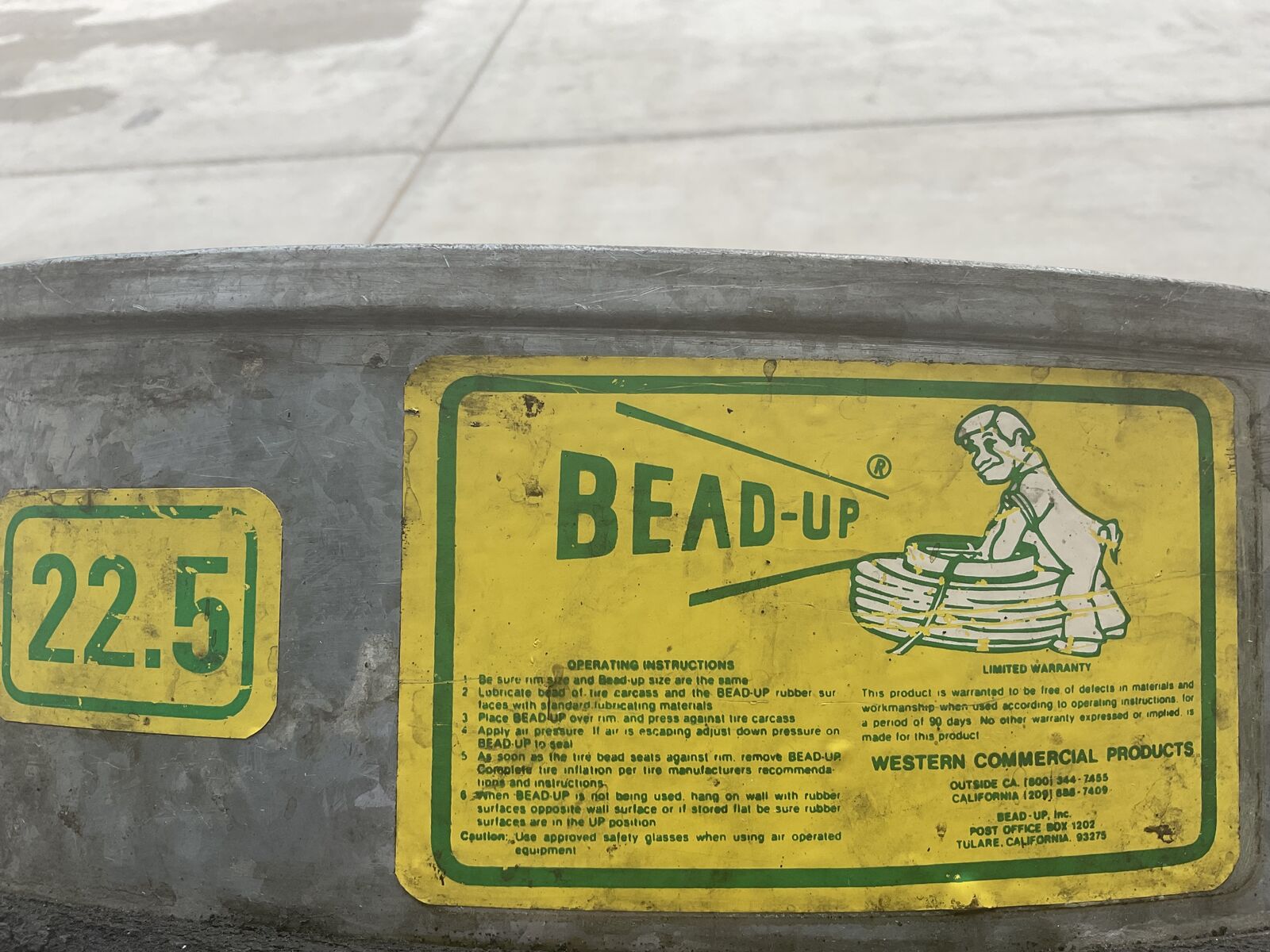 Bead Up Tire Tool For Semis or Motorhome