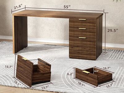 Executive Desk With Drawers -NEW! Still In Box