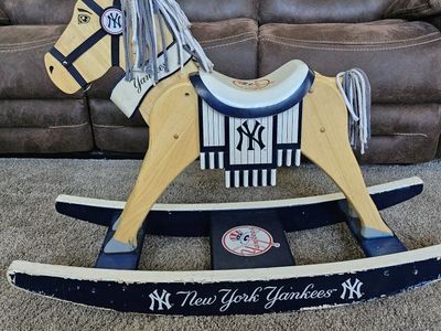 Danbury Mint New York Yankees wooden rocking horse