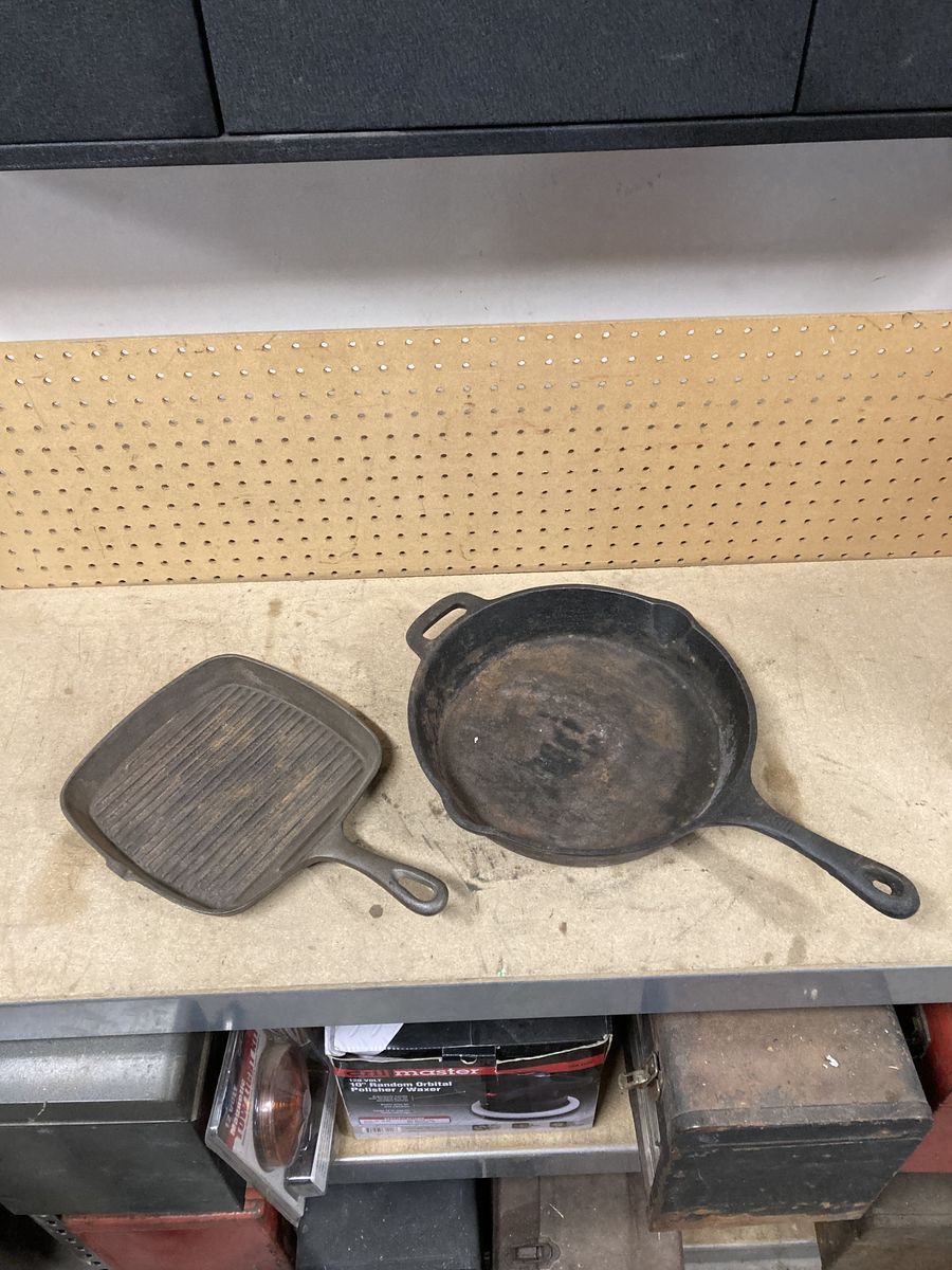 Cast iron skillets Both for $30