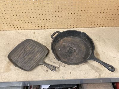 Cast iron skillets Both for $30