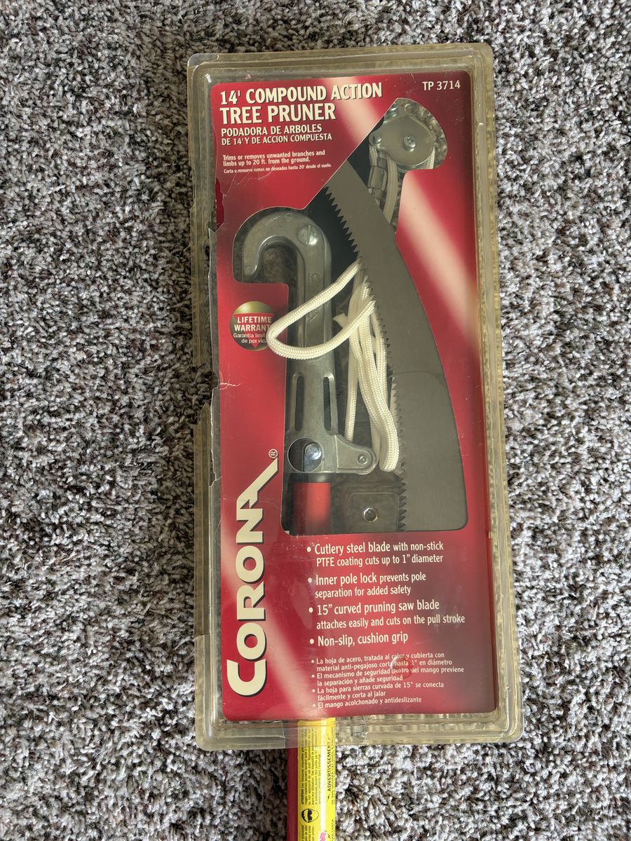 TREE PRUNER Corona TP 3714 14' Compound Action  - Cutlery Steel Blade & Pruning Saw- NEW!