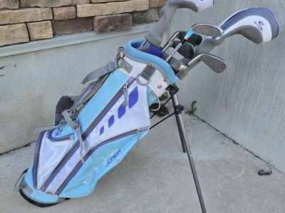 Cobra S junior golf clubs and stand bag kids