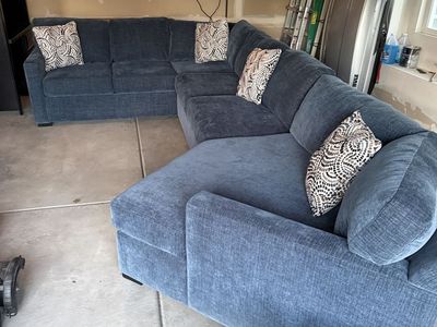 Modern Blue Sectional Sofa