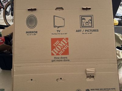 Home Depot Moving Box for TV, Mirror, or Art - Fits up to 85" TV, 52-80" Mirror/Art