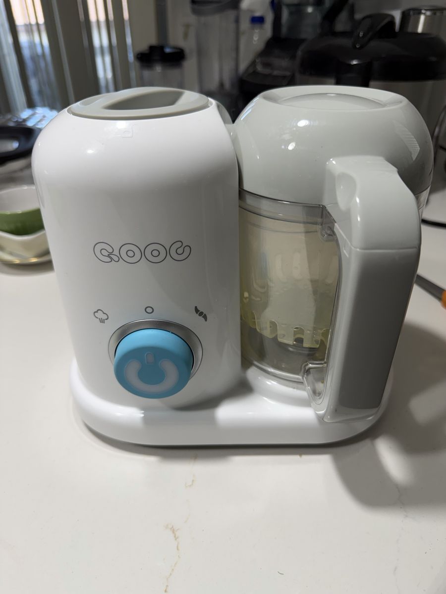 QOOC 4-in-1 Baby Food Maker (Steamer, Blender, Chopper, Warmer) - White/Blue