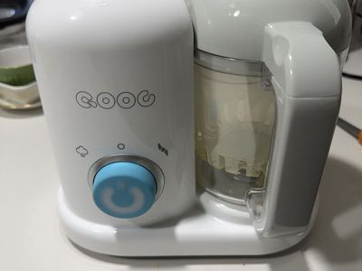 QOOC 4-in-1 Baby Food Maker (Steamer, Blender, Chopper, Warmer) - White/Blue