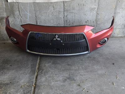 2012 Mitsubishi Outlander GT Front Bumper Assembly - Red with Grille & Fog Lights - Used