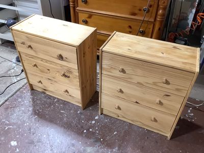 Pair of Knotty Pine Nighstands