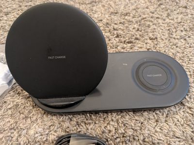 Samsung Wireless Charger Duo Pad EP-N6100 Fast Charge Pad & Stand Black - Refurbished