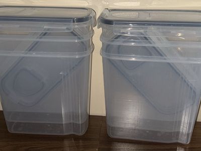 6x 4L Cereal Containers with Pour Lid