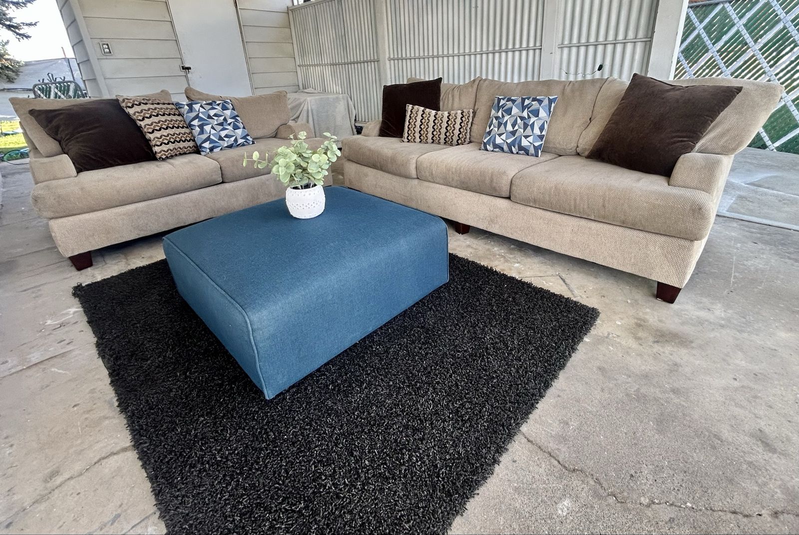 Couches and ottoman