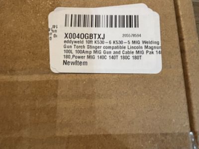 Eddyweld 10ft K530-6 K530-5 MIG Welding Gun Torch Stinger Compatible Lincoln Magnum 100L 100Amp