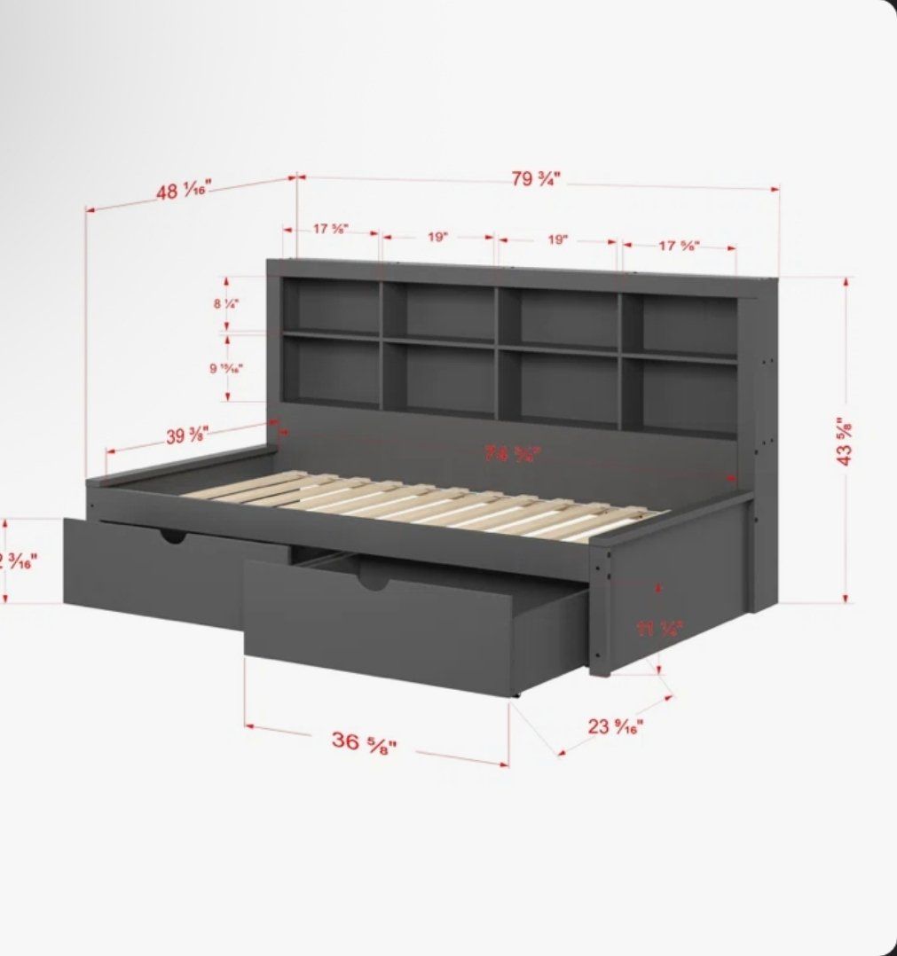 white bed frame 