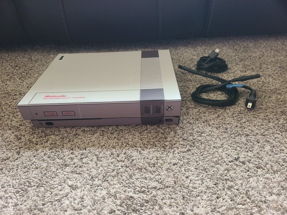 Xbox One X 1TB storage with Nintendo skin!