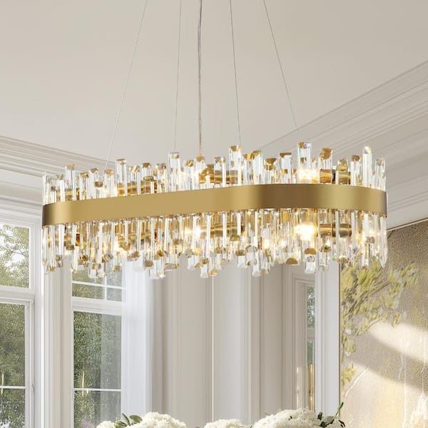 Sofary Luxora Elegance 35.5” Gold Crystal Chandelier