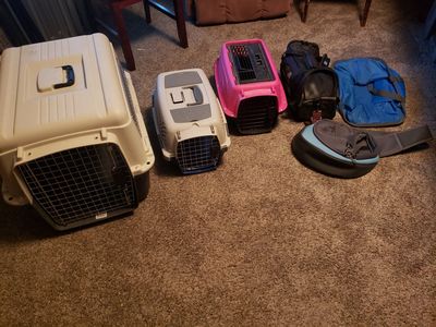 Title: 6-Piece Pet Carrier & Crate Bundle – Dog/Cat (With Dimensions)