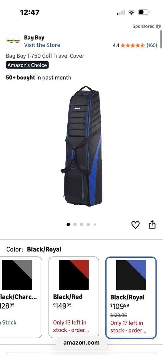 BAGBOY travel Golf Bag