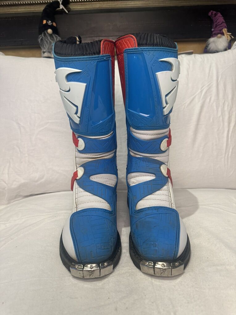 Thor Blitz Men’s 10 BlueWhite& RedMotorcycle Boots