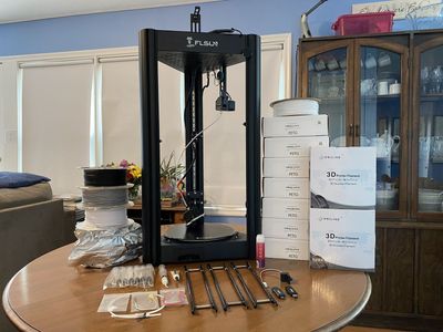 FLSUN Super Racer (SR) 3D Printer + LOTs of PETG/PLA Filaments (minor arms assembly needed)