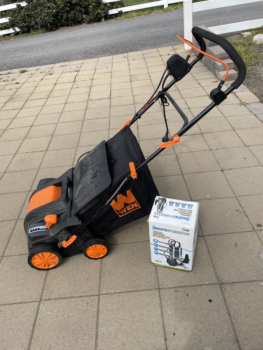 Grass detacher and submersible pump