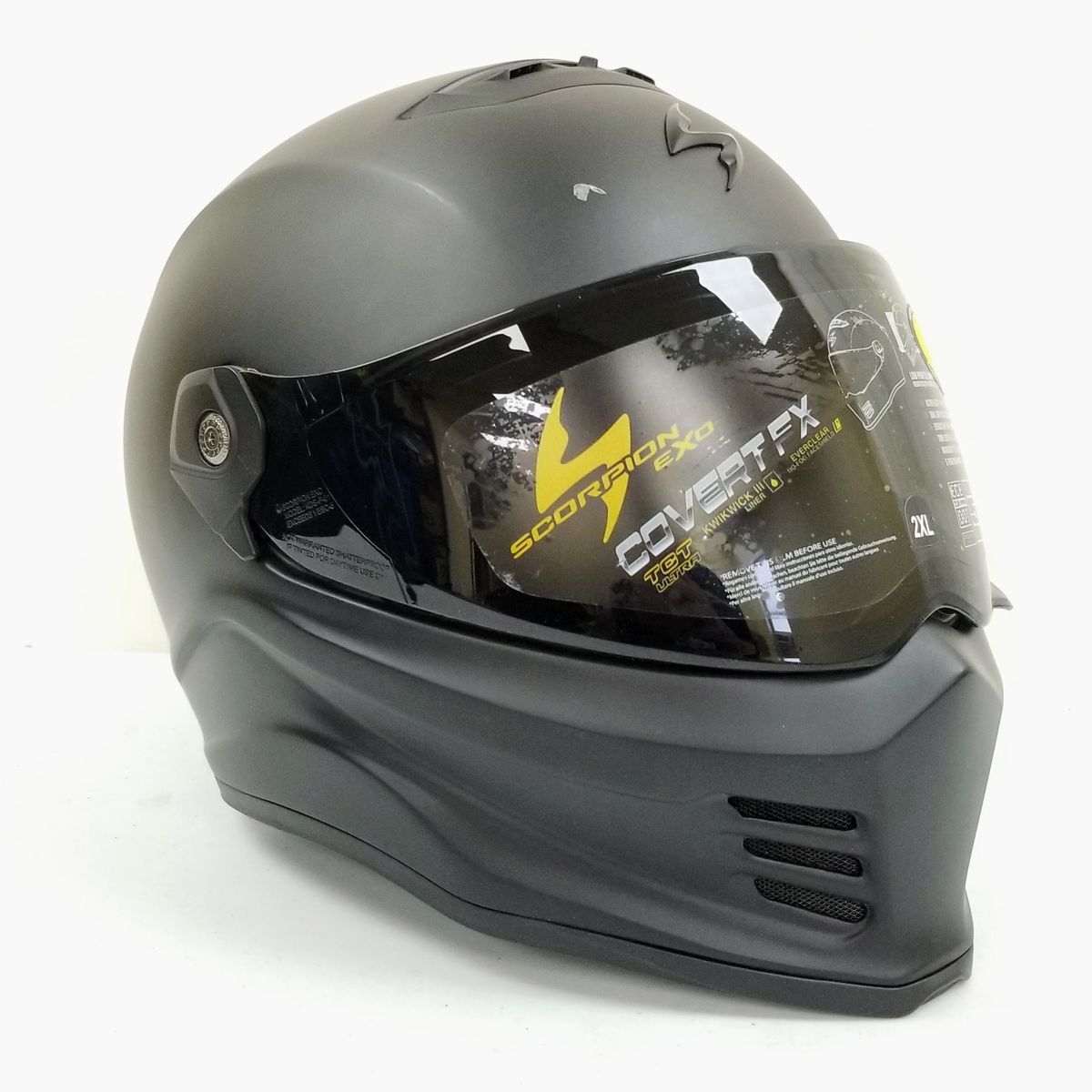 Scorpion Exo Covert FX Full Face Helmet, Matte Black Size 2X (75-22692X-L-R2-S2)