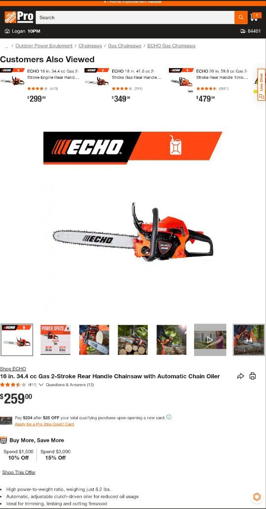NEW Echo Chainsaw 2 Stroke 2 Cycle