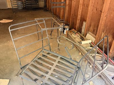 Wrought iron vintage patio furniture